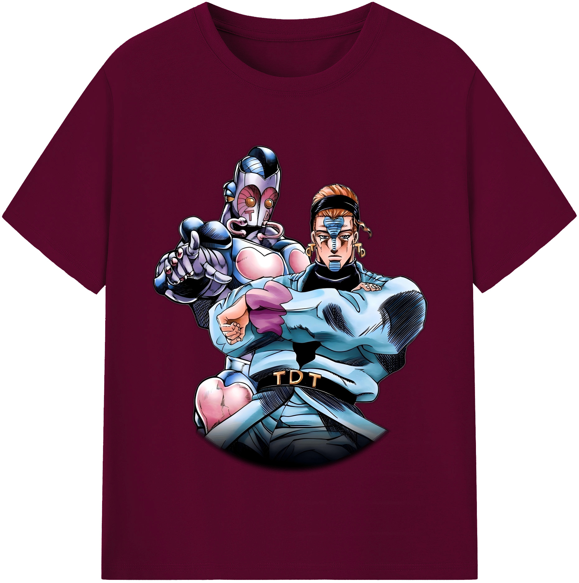 （画像用） ジョジョの奇妙な冒険 ひがしかた じょうすけ JoJo's Bizarre Adventure Higashikata Josuke レディースカジュアルプリントTシャツ（綿100％）
